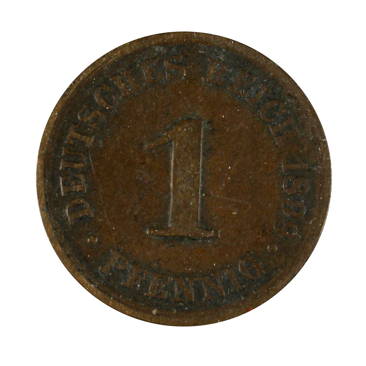 German Empire 1899D Pfennig Very Fine (VF20)