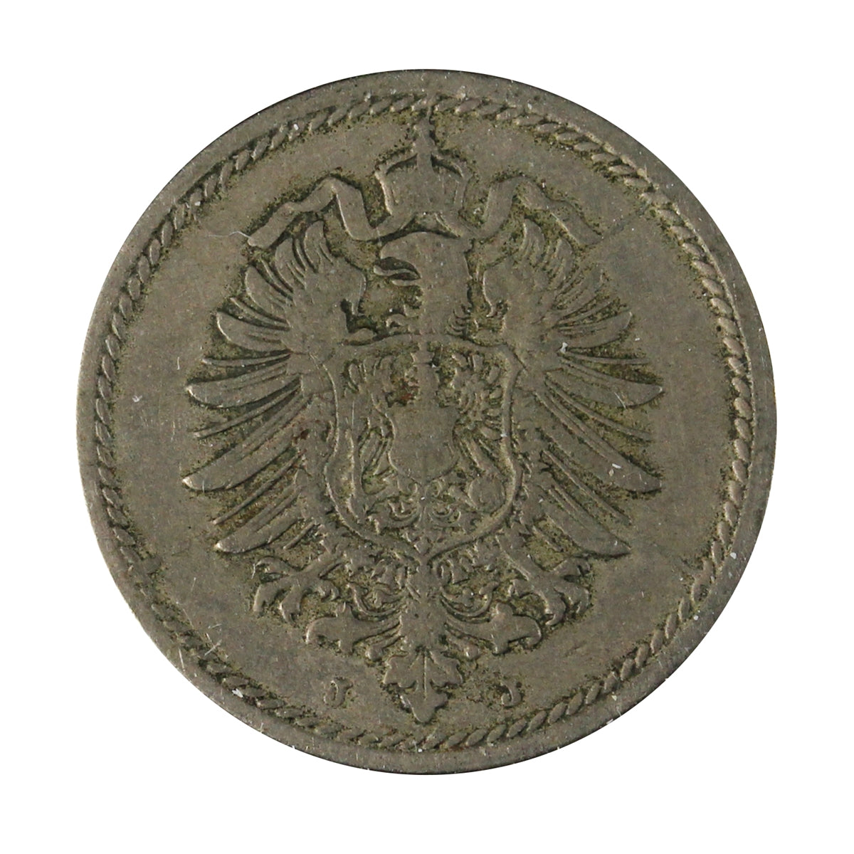 German Empire 1876J 5 Pfennig VF-EF (VF30)