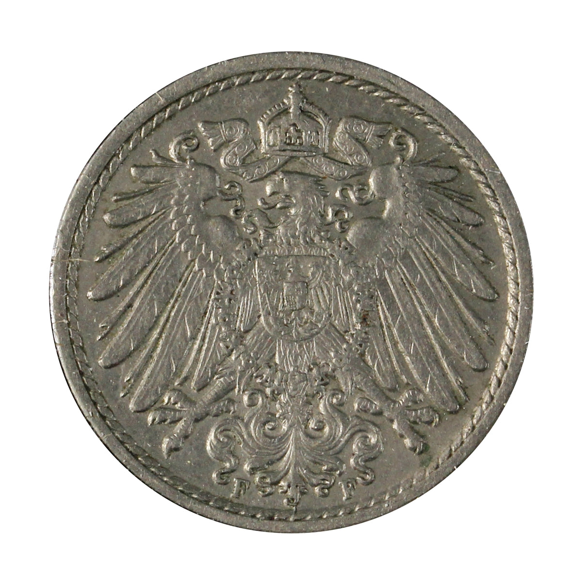 German Empire 1895F 5 Pfennig Almost Uncirculated (AU50)