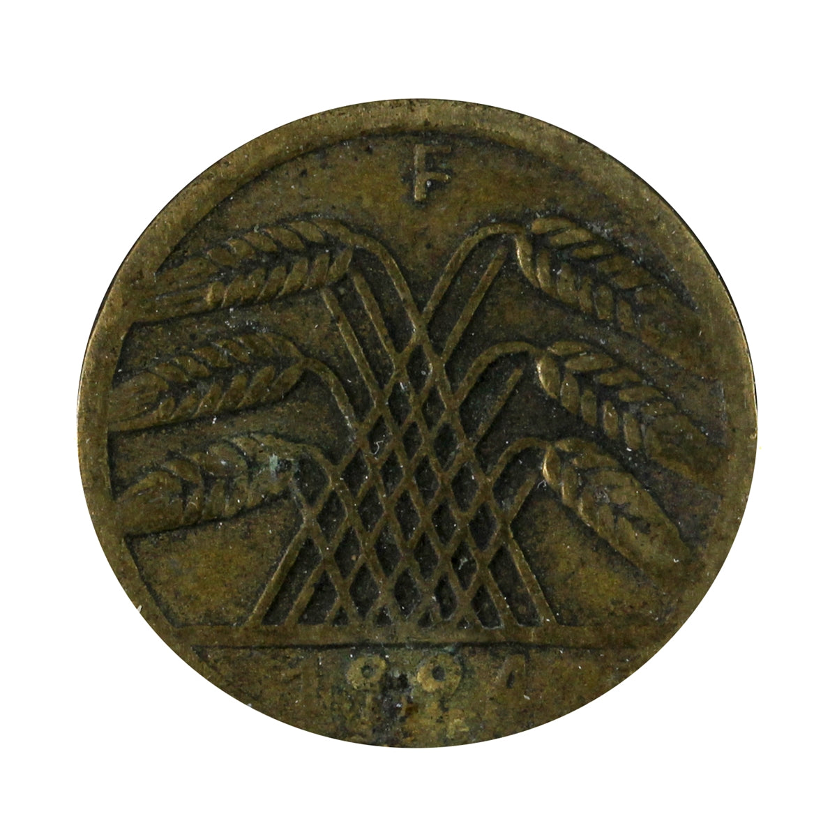 German Weimar Republic 1924F 5 Pfennig Extra Fine (EF40)