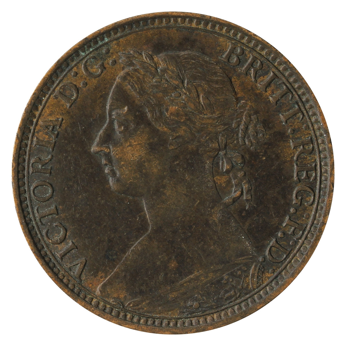 Great Britain 1891 Farthing EF-AU (EF45) $