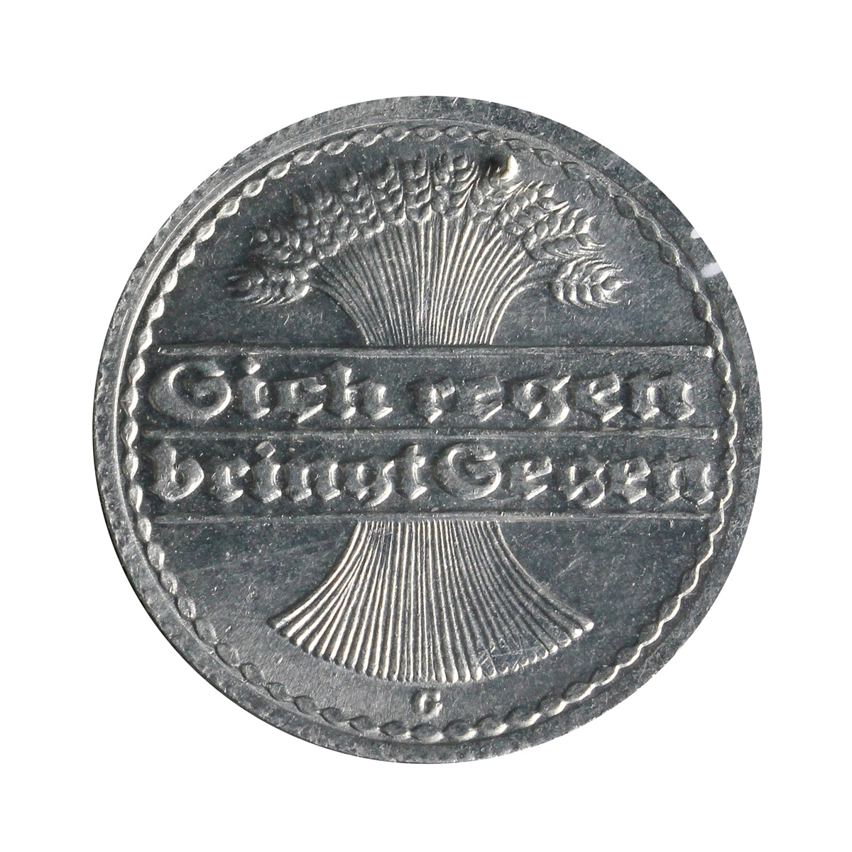 German Weimar Republic 1922G 50 Pfennig Uncirculated (MS60)