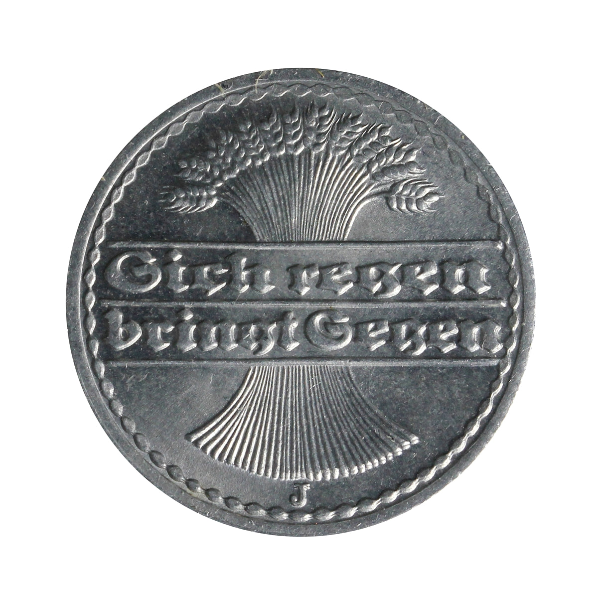 German Weimar Republic 1922J 50 Pfennig Uncirculated (MS60)