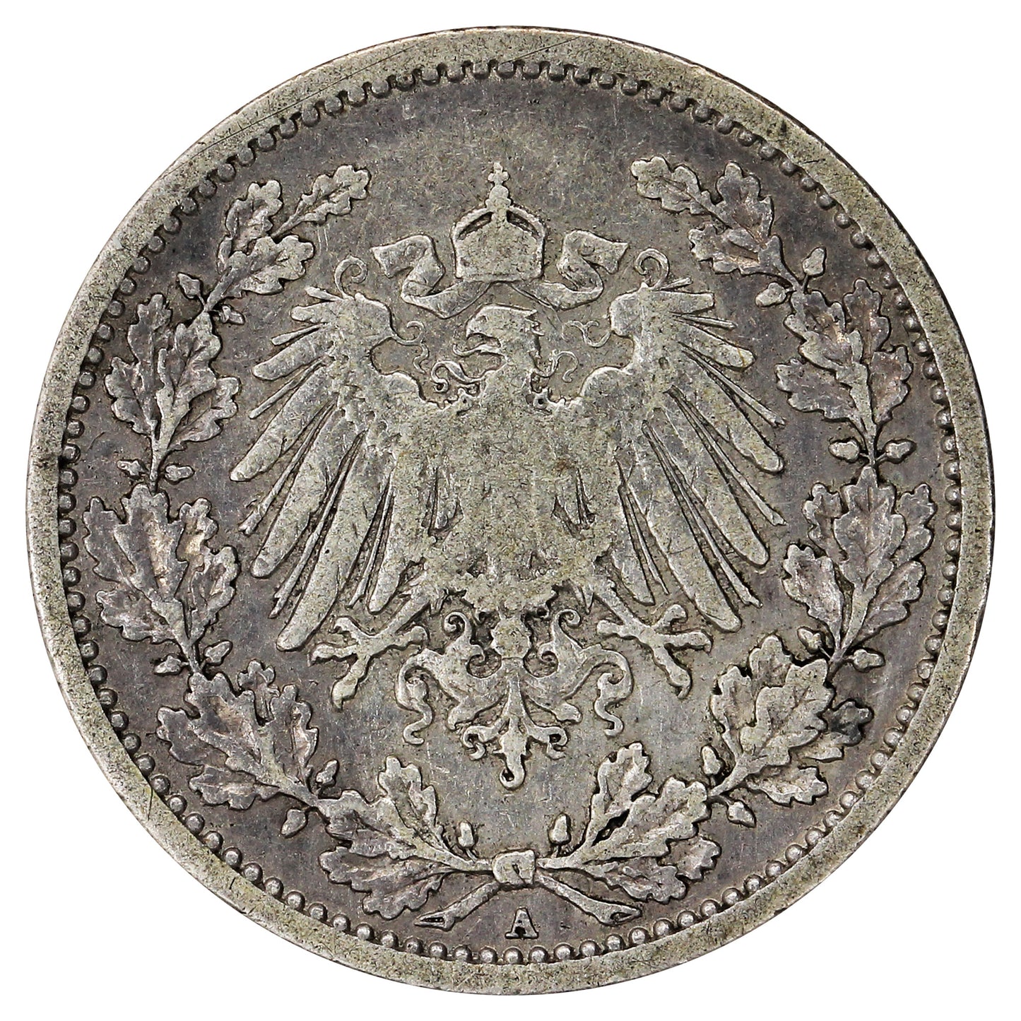 German Empire 1906A 1/2 Mark Extra Fine (EF40)