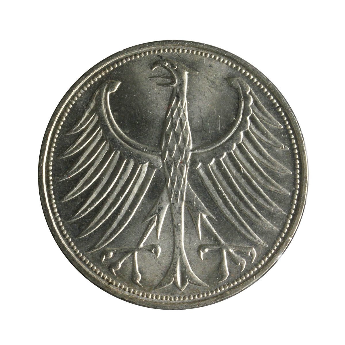 Germany 1966D 5 Marks Almost Uncirculated (AU50)