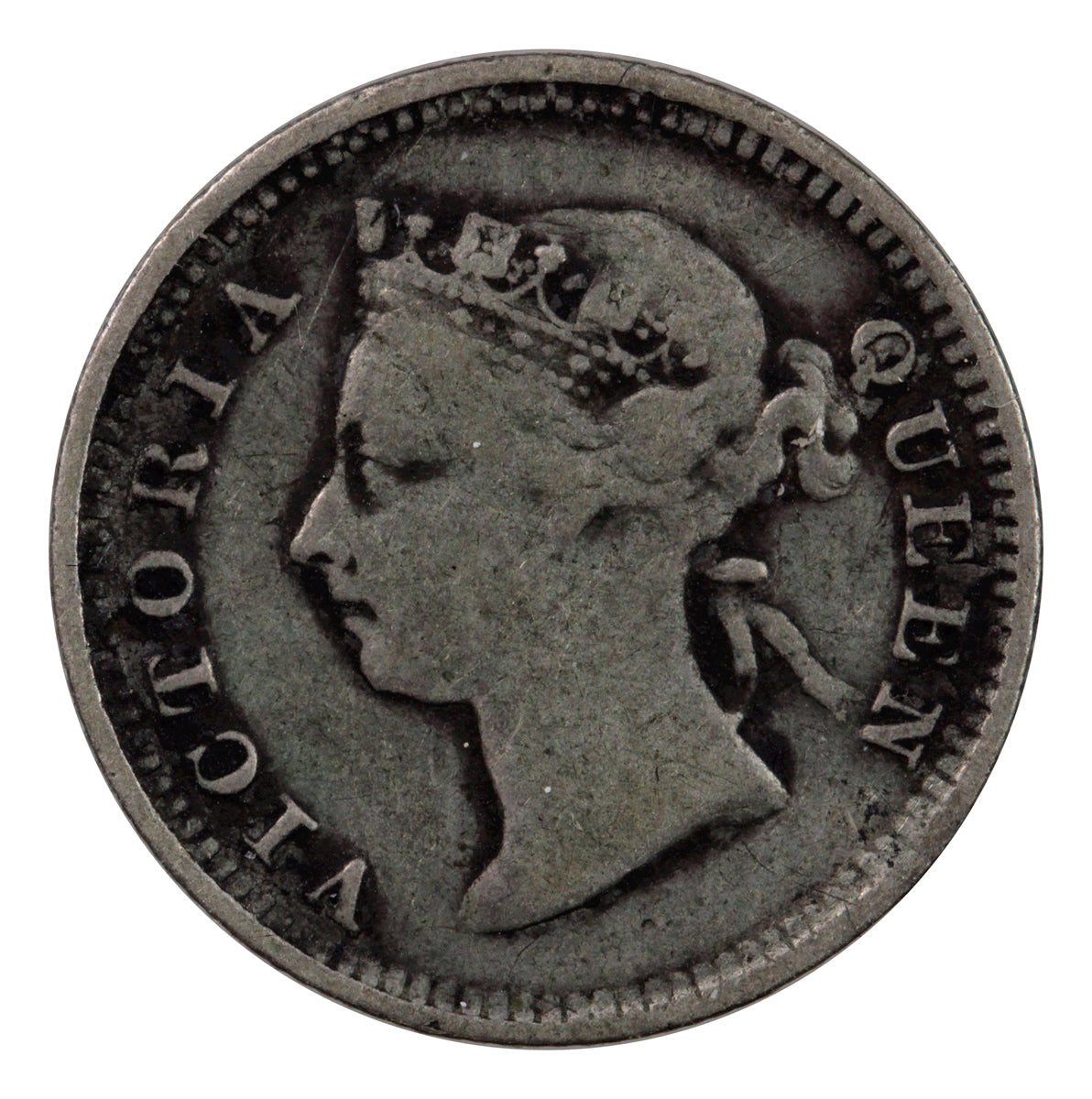 Straits Settlements 1887 5 Cents Fine (F12)