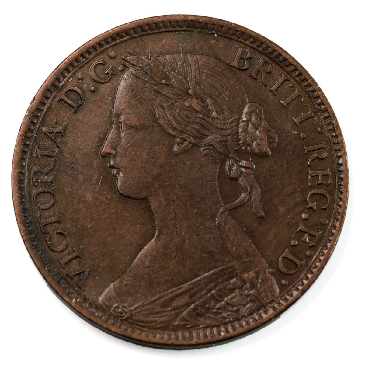 Great Britain 1861 Farthing EF-AU (EF45) $