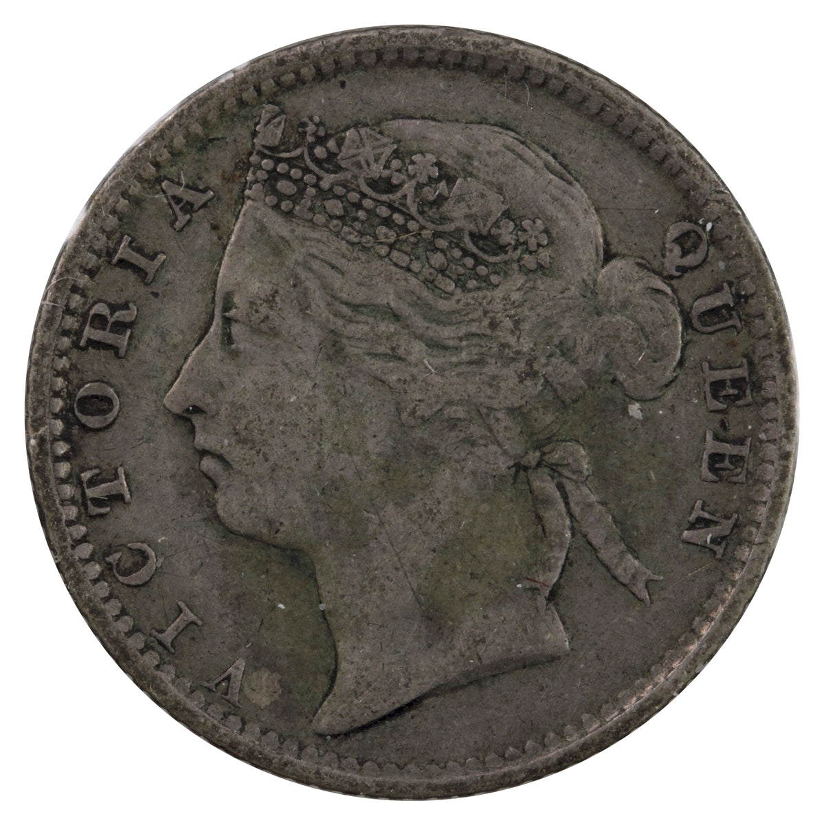 Straits Settlements 1886 10 Cents Very Fine (VF20)