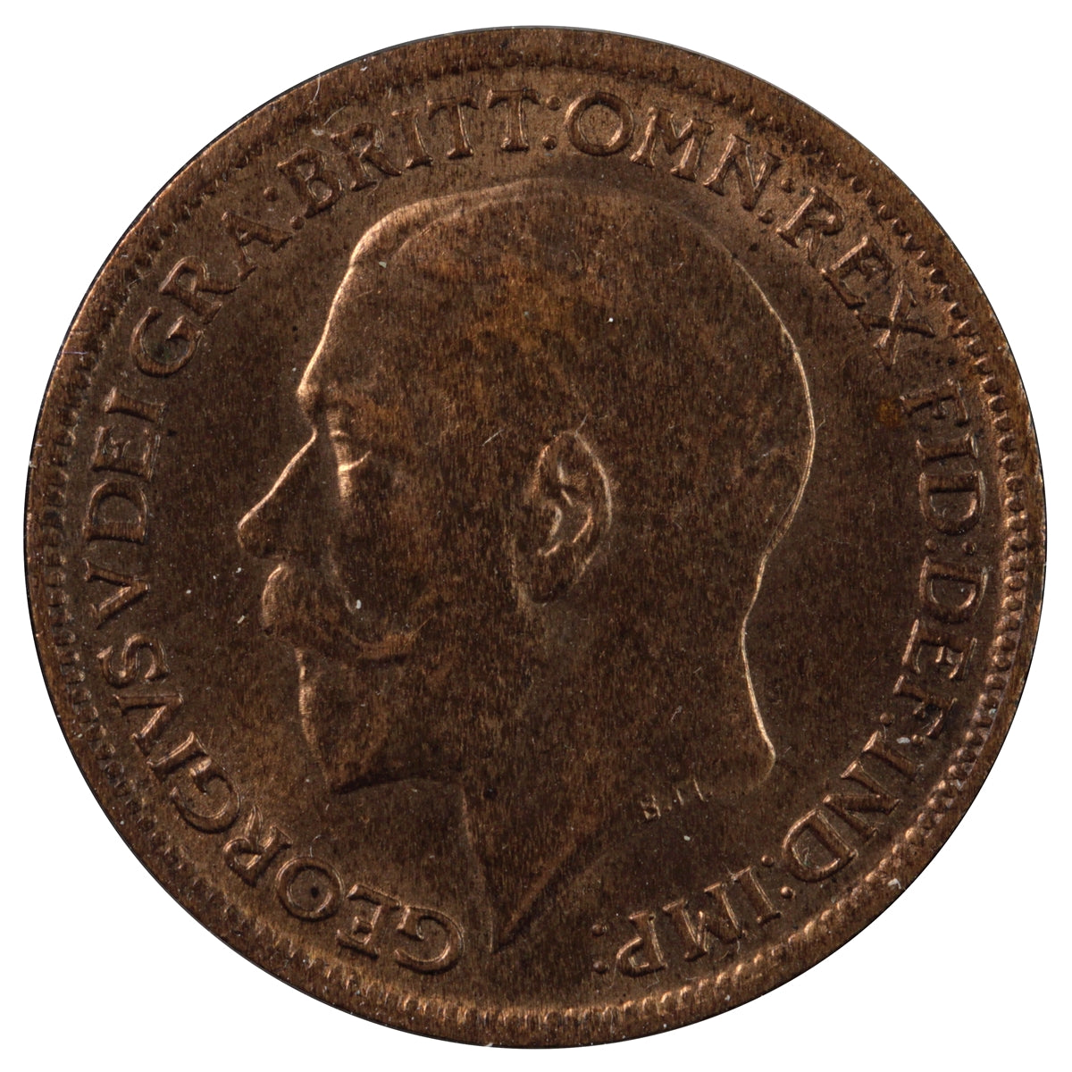 Great Britain 1918 Farthing AU-UNC (AU55)