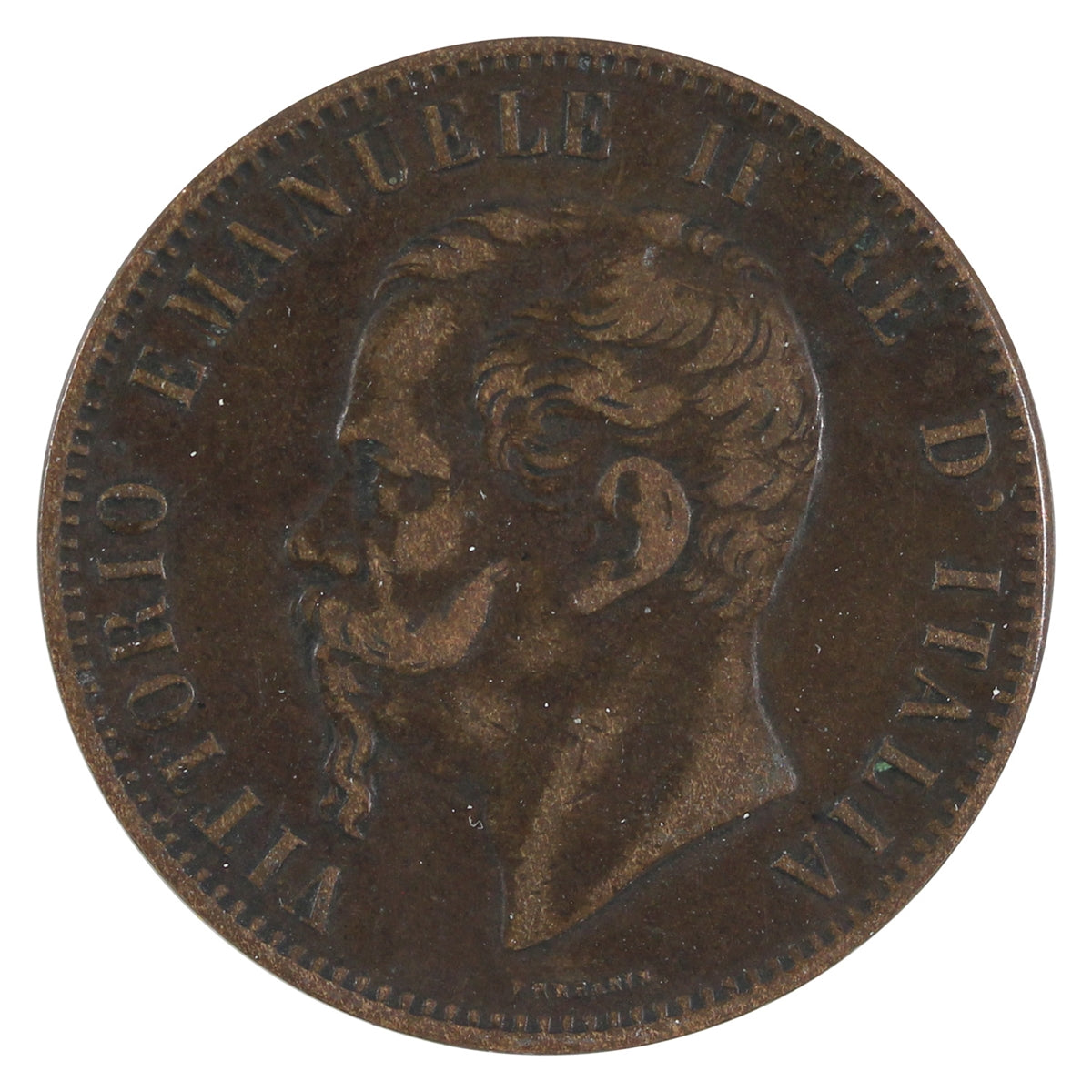Italy 1866H 10 Centesimi VF-EF (VF30)