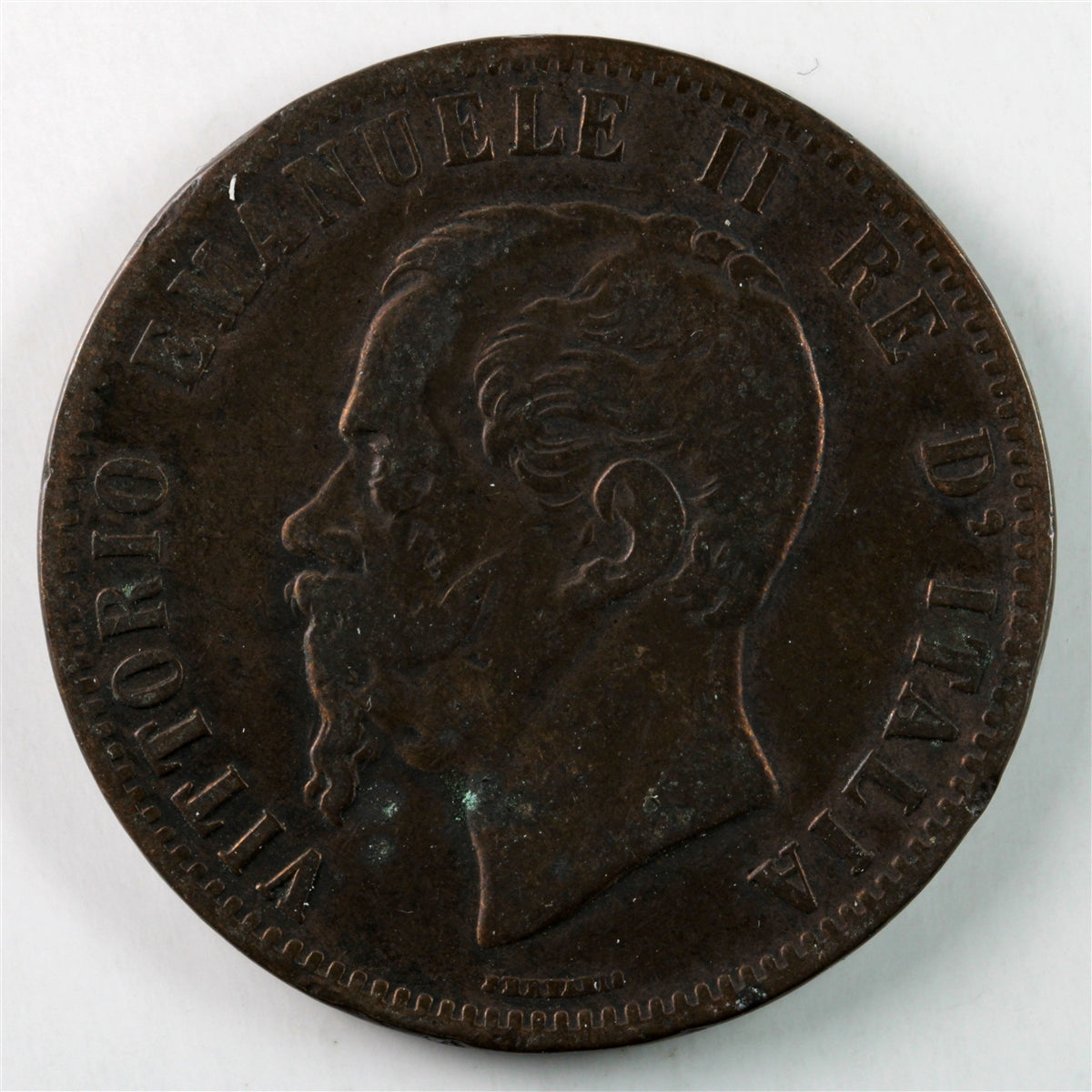 Italy 1867H 10 Centesimi Extra Fine (EF40) $
