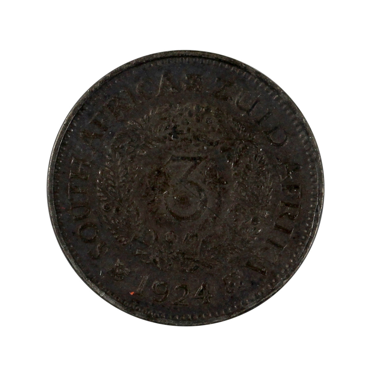 South Africa 1924 3 Pence VF-EF (VF-30)