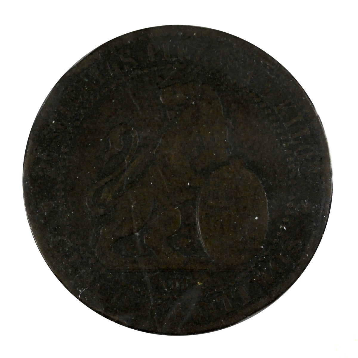 Spain 1870OM 5 Centimos VF-EF (VF-30)