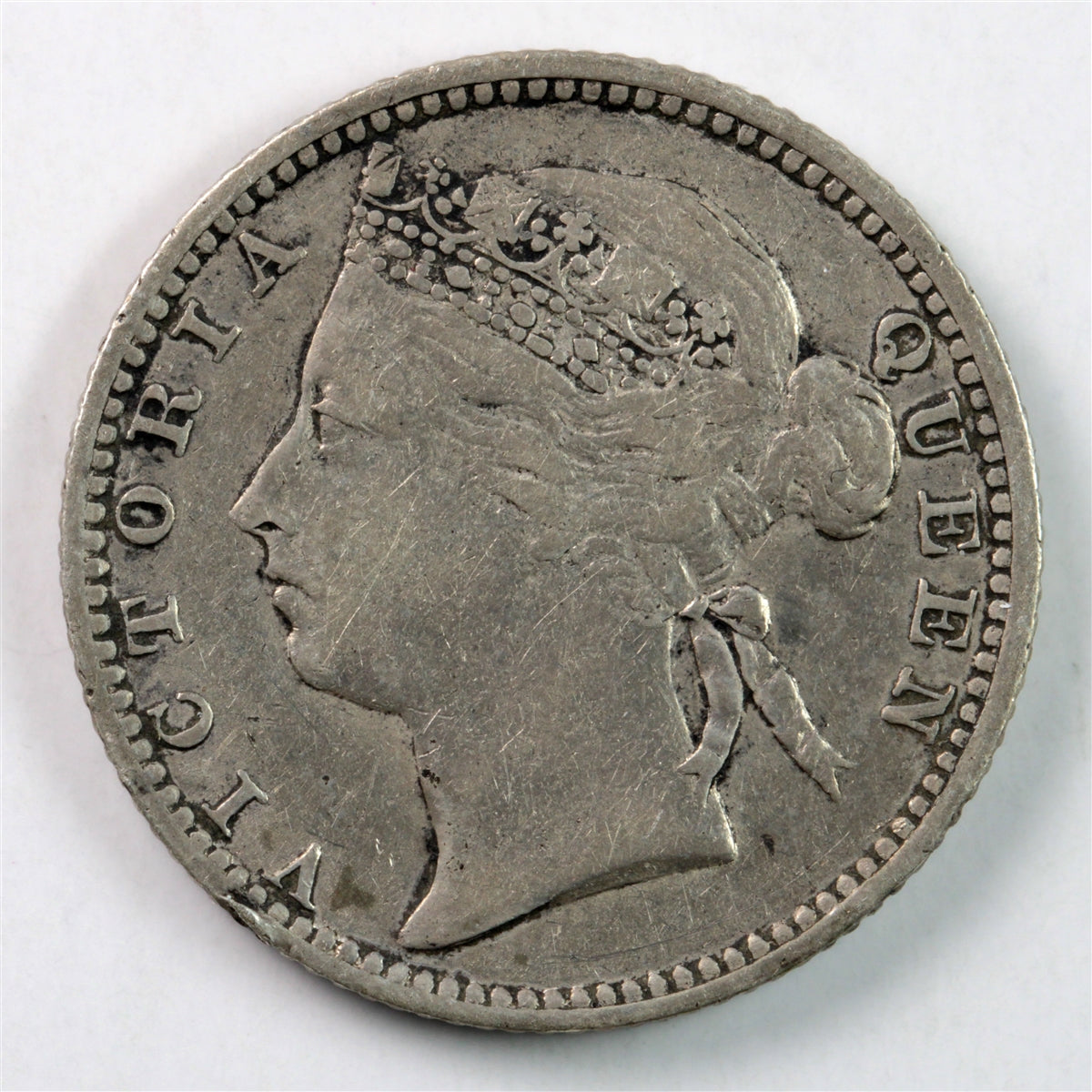 Straits Settlements 1893 10 Cents VF-EF (VF30) $