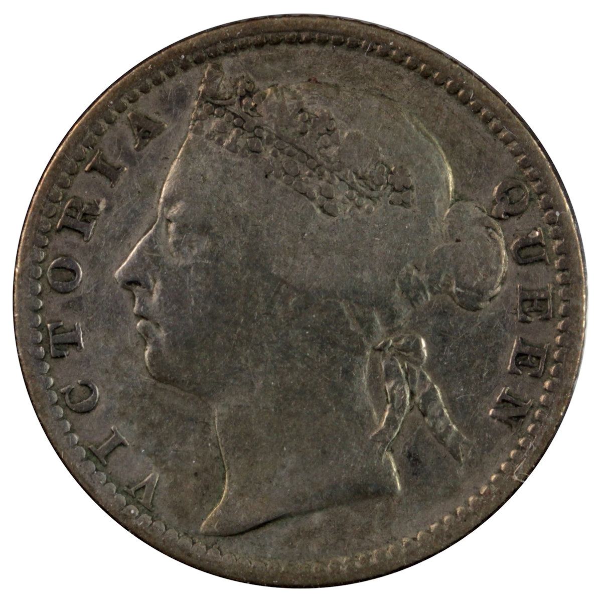 Straits Settlements 1896 10 Cents Fine (F12)