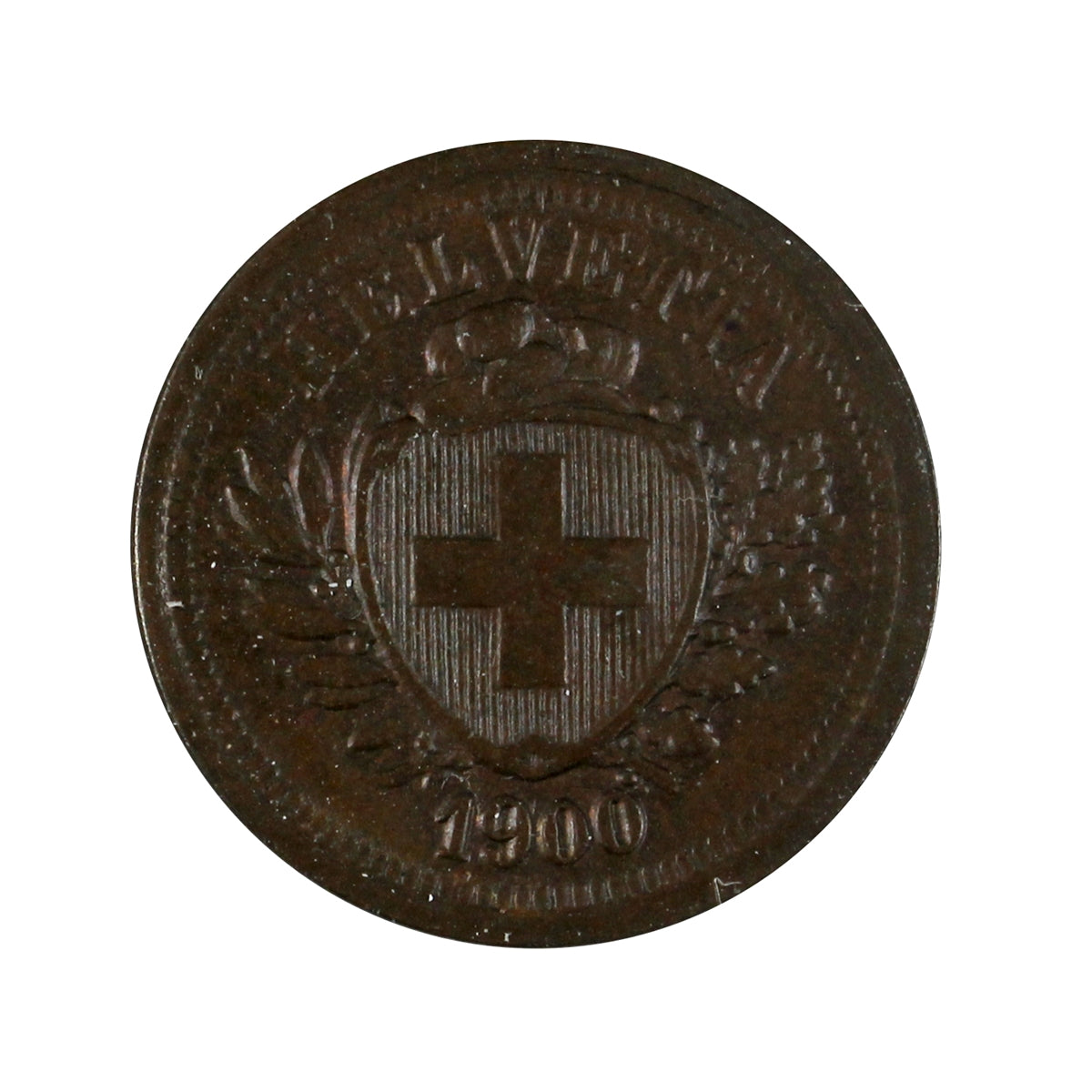 Switzerland 1900B Rappen Almost Uncirculated (AU50)