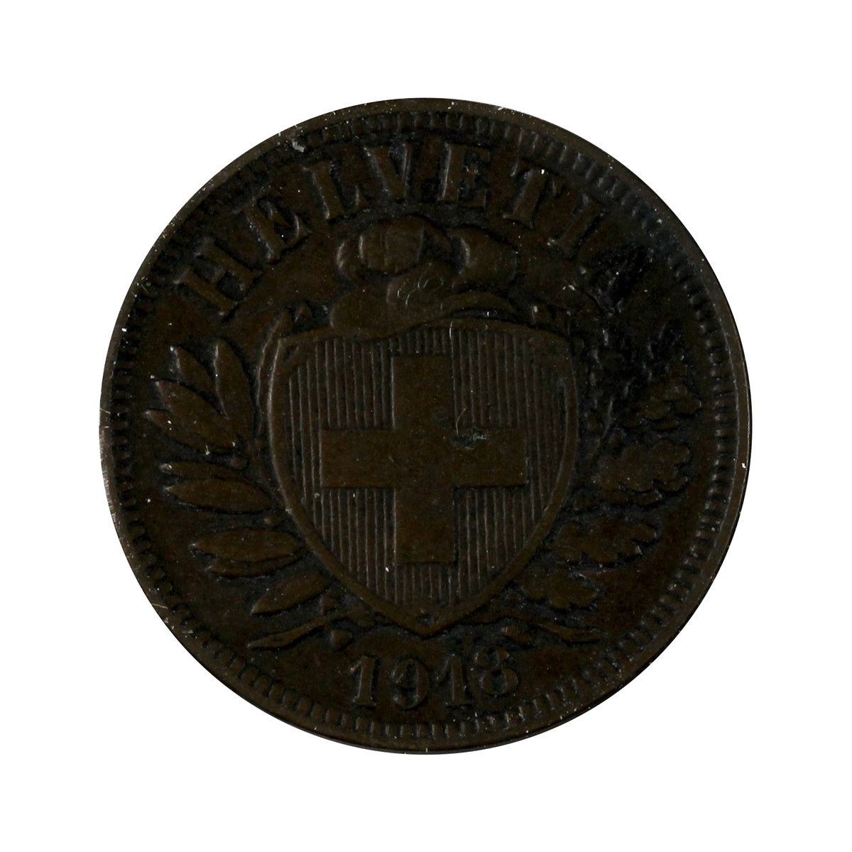 Switzerland 1918B 2 Rappen Extra Fine (EF40)