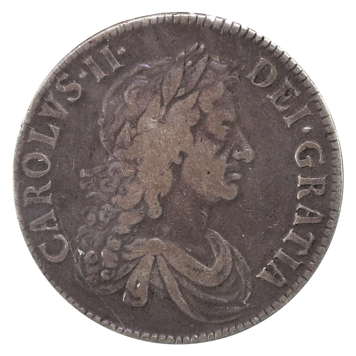 Great Britain 1671 Charles II Crown F-VF (F15) $