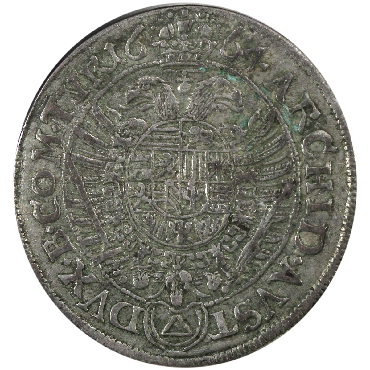 Austrian Empire 1664 Leopold I 15 Kreuzer EF-AU (EF-AU) $