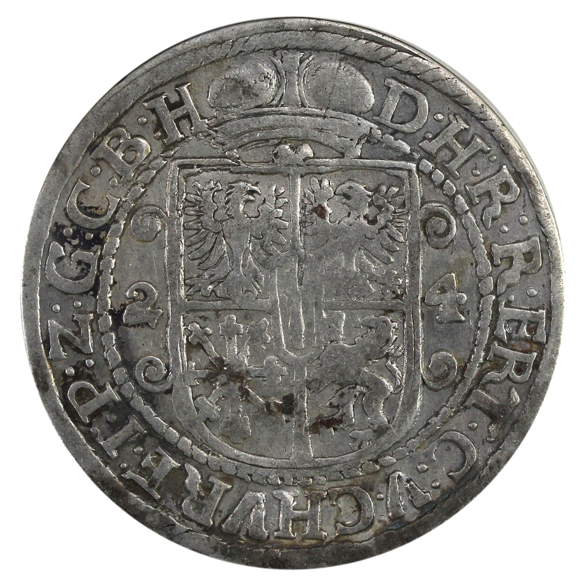 German States 1624 Gerog Wilhelm Brandenburg 1/4 Thaler VF-EF (VF30) $