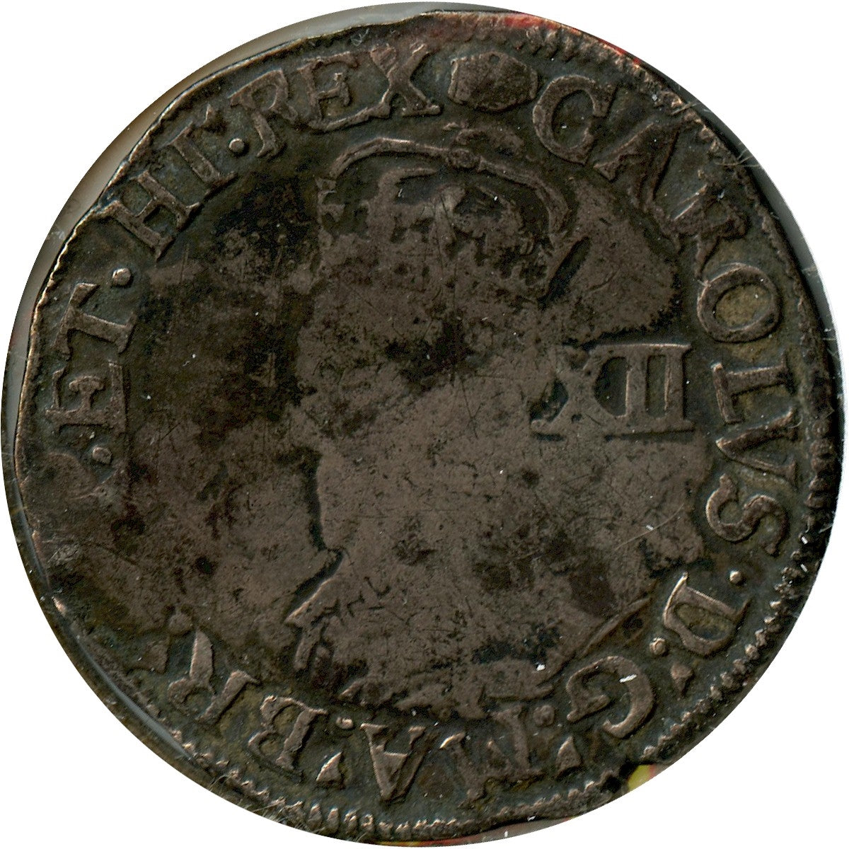 Great Britain 1625-42 Oval Shield Charles I Shilling Fine (F12) $