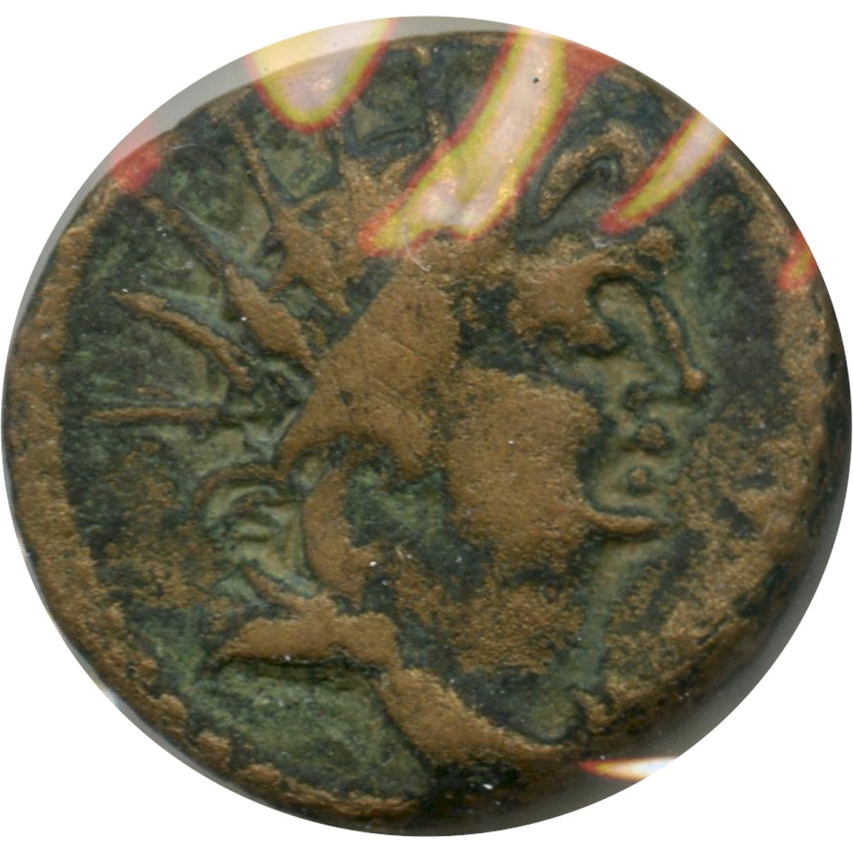 Ancient Roman Syria 81-96AD Helios Domitian AE 19 Very Fine (VF20) $