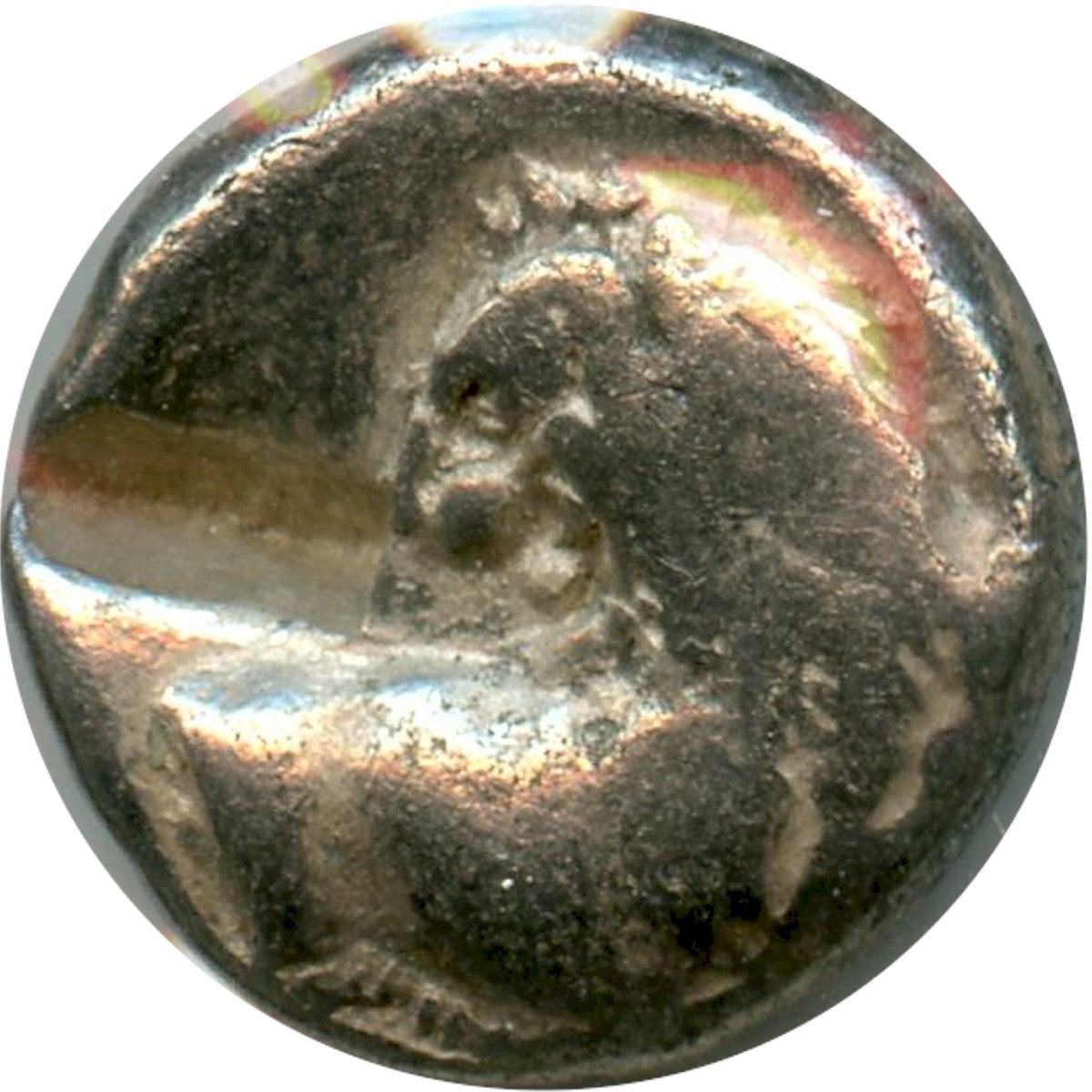 Ancient Greece 386-338BC Test Cut Lion/Squares Chersonesos AR Hemidrachm VF-EF (VF30) $