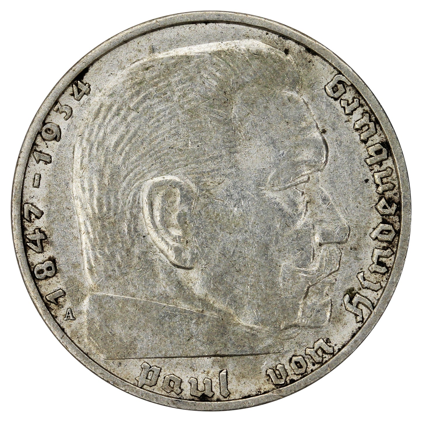 German Third Reich 1938A 2 Marks Almost Uncirculated (AU50)