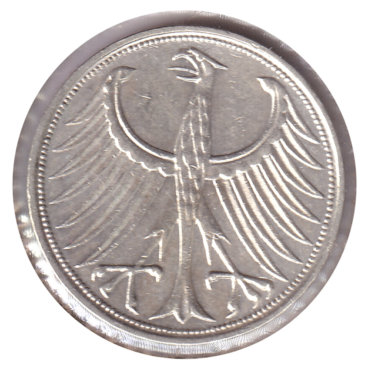 Germany 1956J 5 Marks Almost Uncirculated (AU50) $