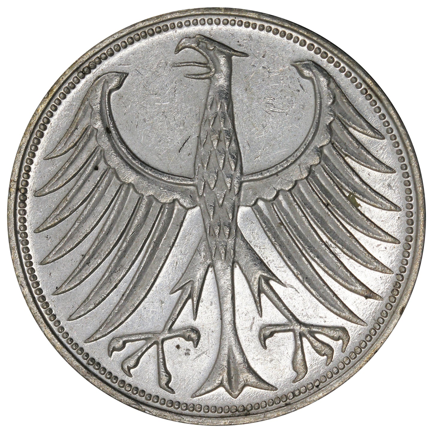 Germany 1968F 5 Marks Uncirculated (MS60)