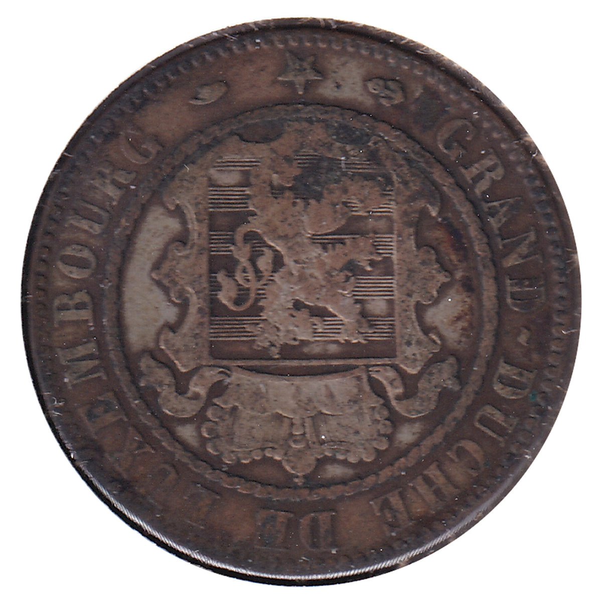 Luxembourg 1854 10 Centimes VF-EF (VF30) $