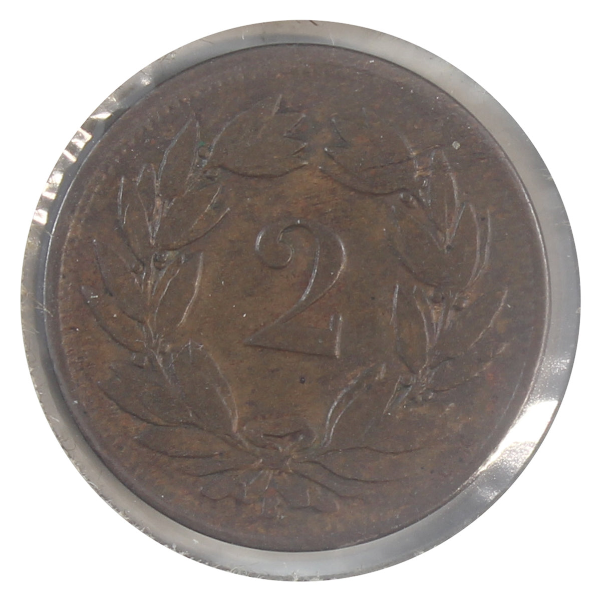 Switzerland 1870B 2 Rappen Very Fine (VF20) $