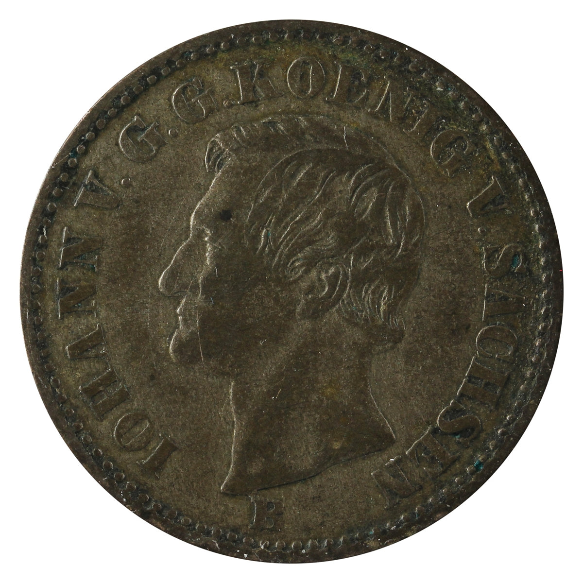 German States 1868B Saxony 2 Groschen EF-AU (EF45)