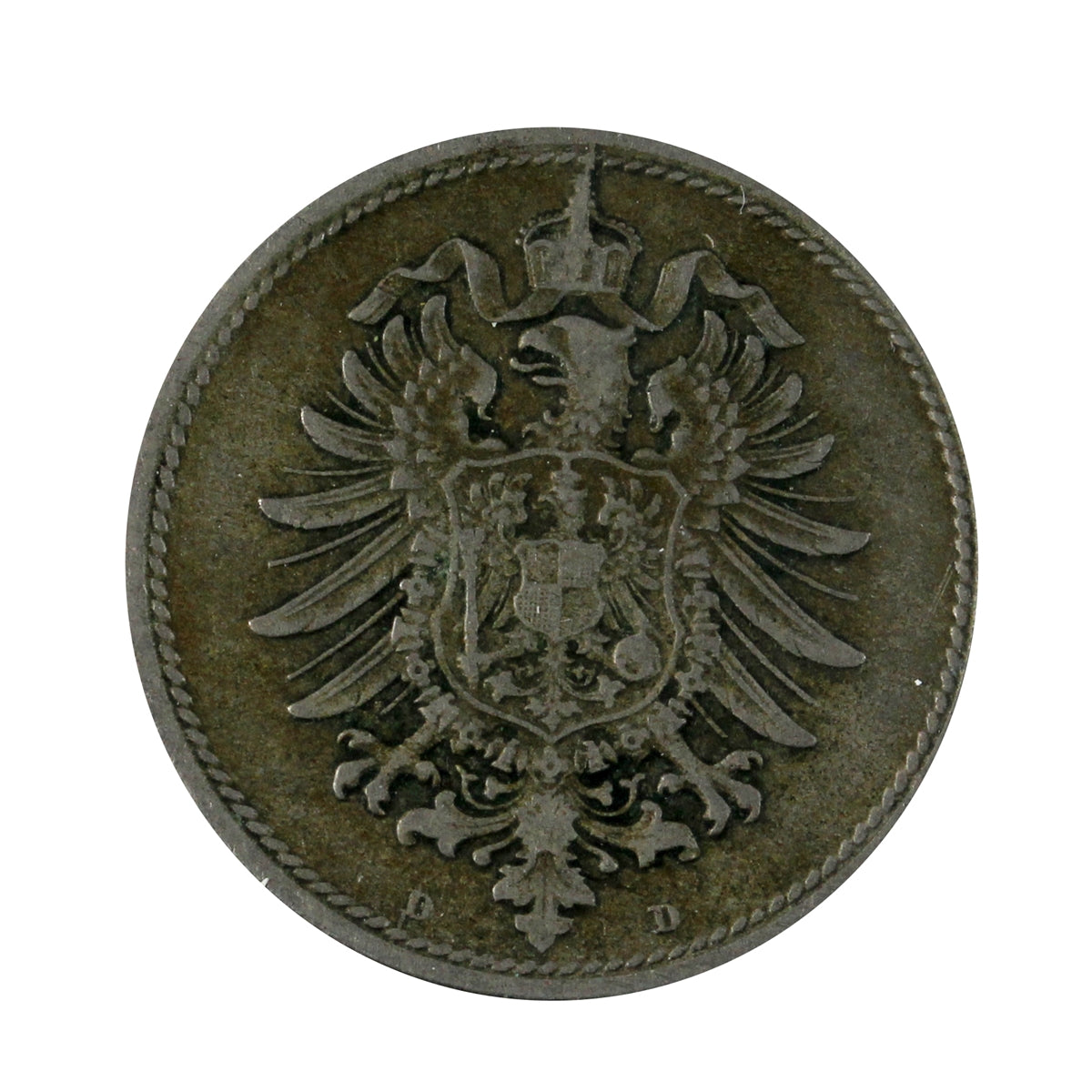 German Empire 1876D 10 Pfennig Extra Fine (EF40)