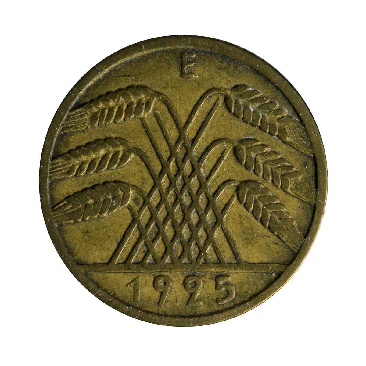 German Weimar Republic 1925E 10 Pfennig Extra Fine (EF40)