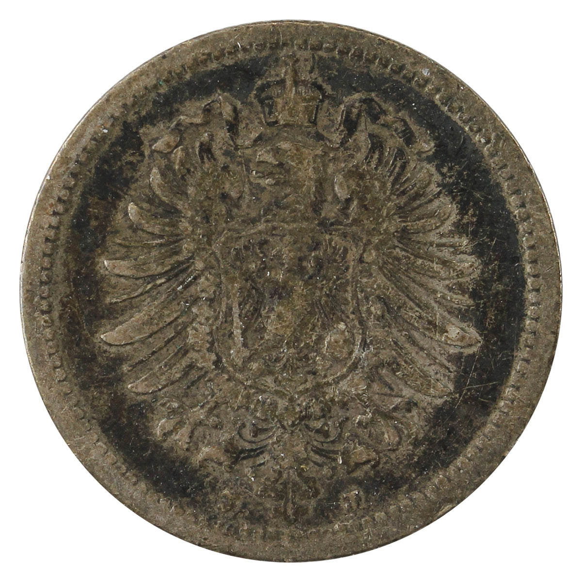 German Empire 1876J 20 Pfennig Extra Fine (EF40)
