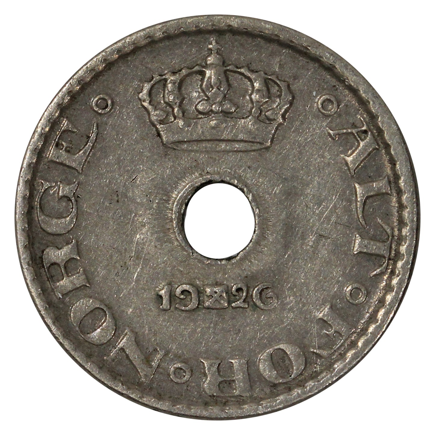Norway 1926 10 Ore Almost Uncirculated (AU50)