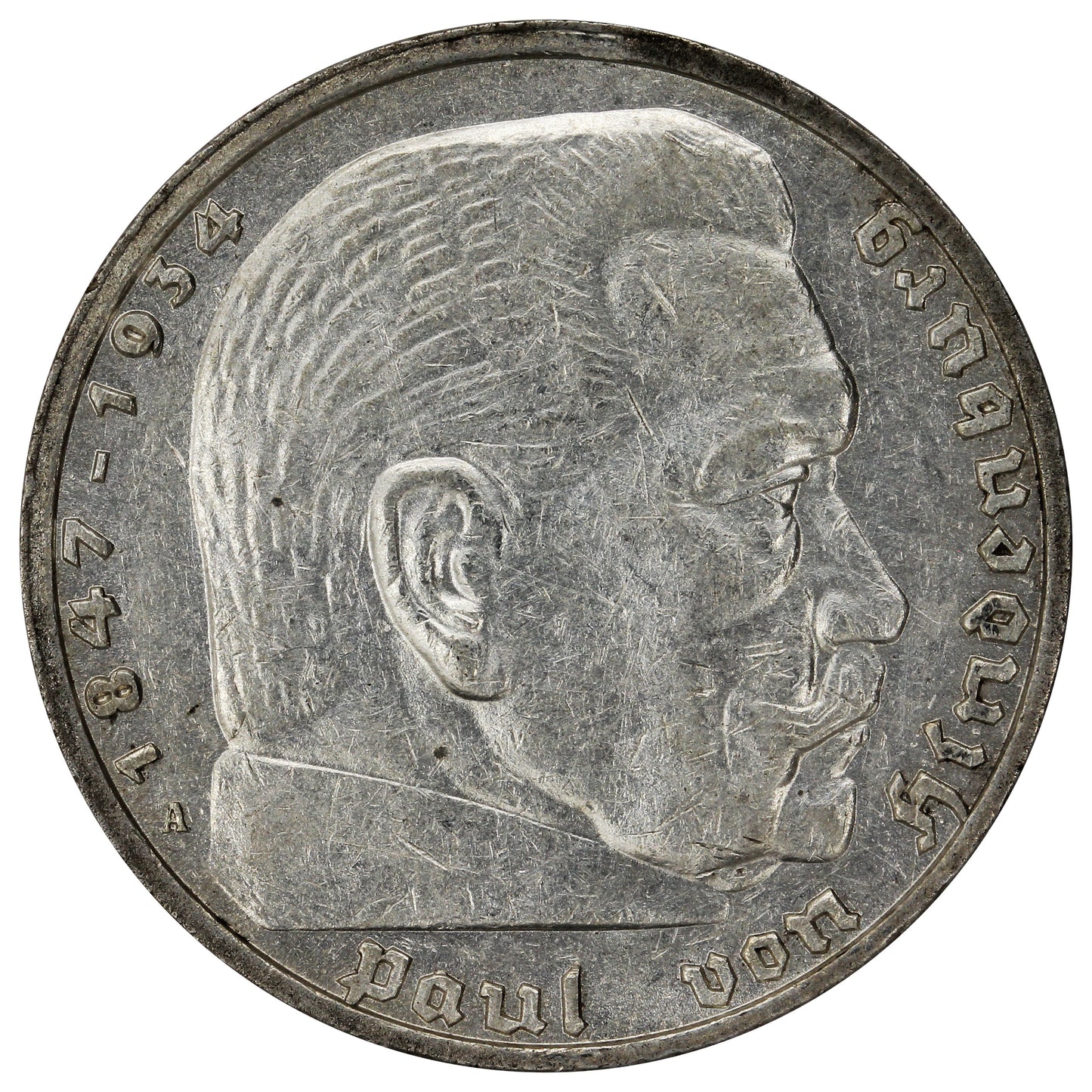 German Third Reich 1938A 5 Marks Extra Fine (EF40)