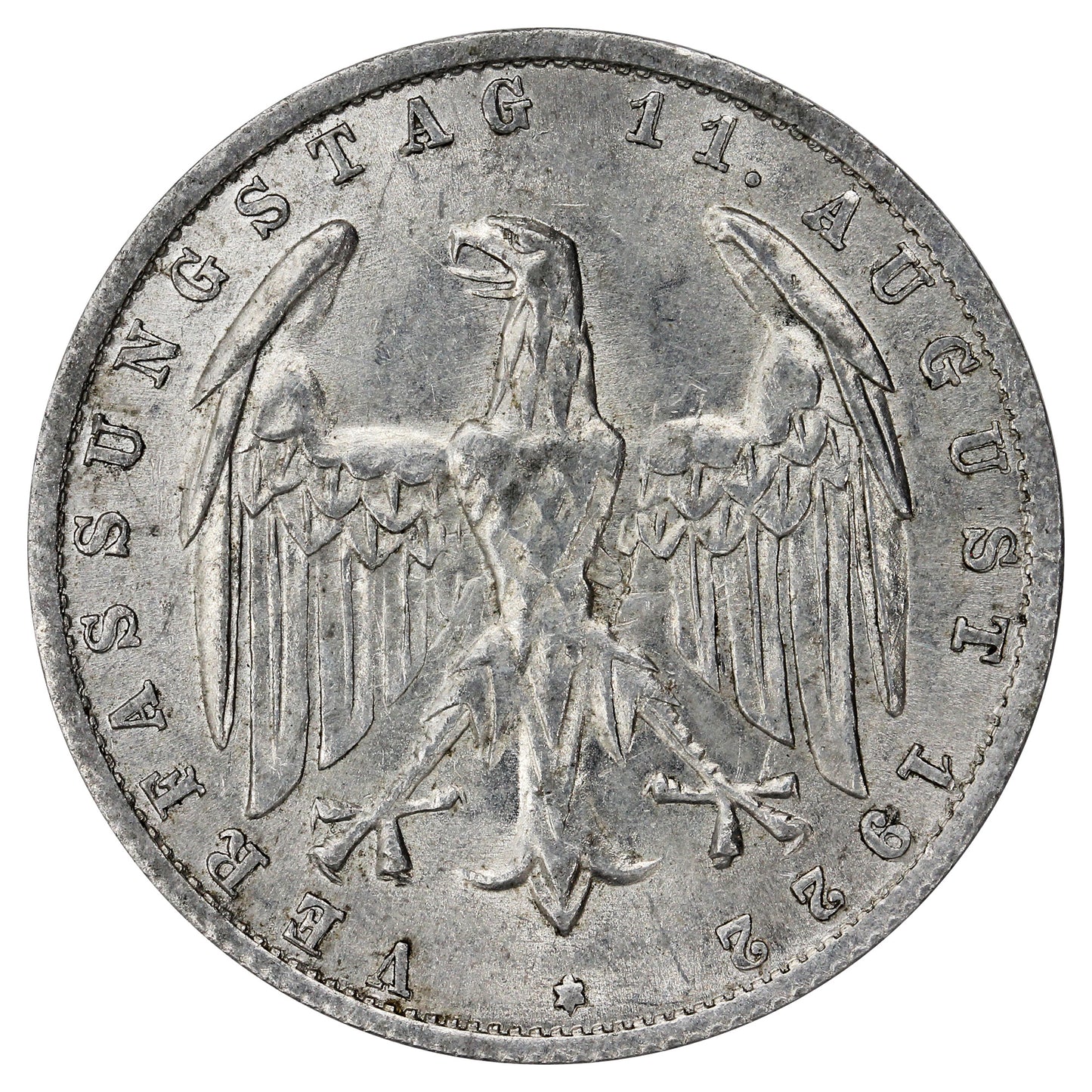 German Weimar Republic 1922A 3 Marks Extra Fine (EF40)