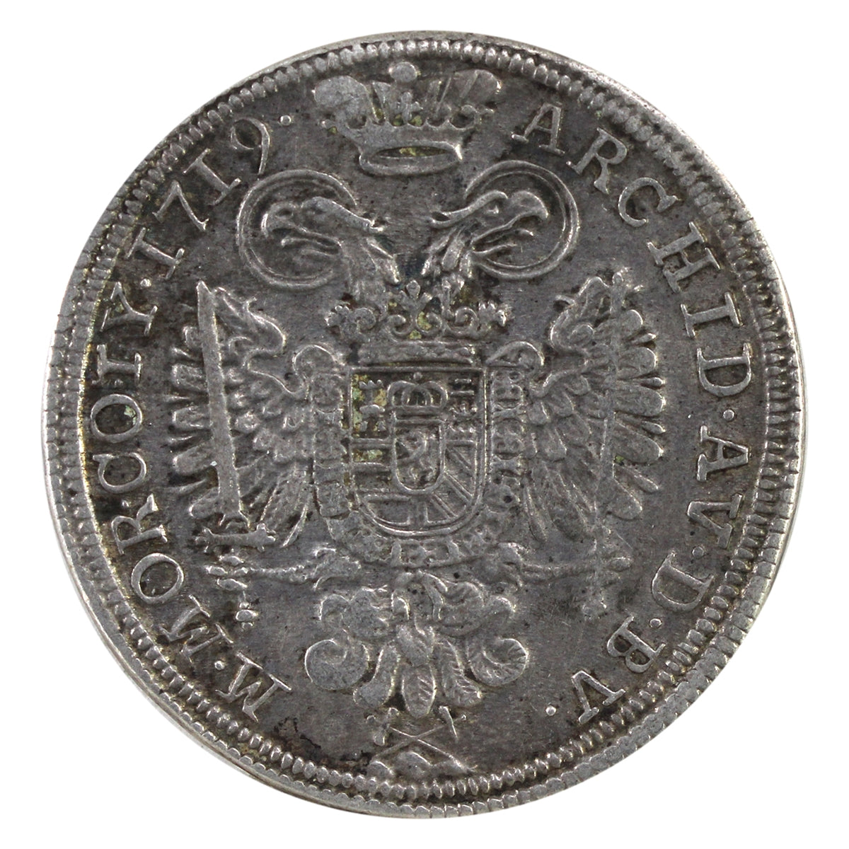 Hungary 1719 Karl VI 1/2 Thaler EF-AU (EF45) $