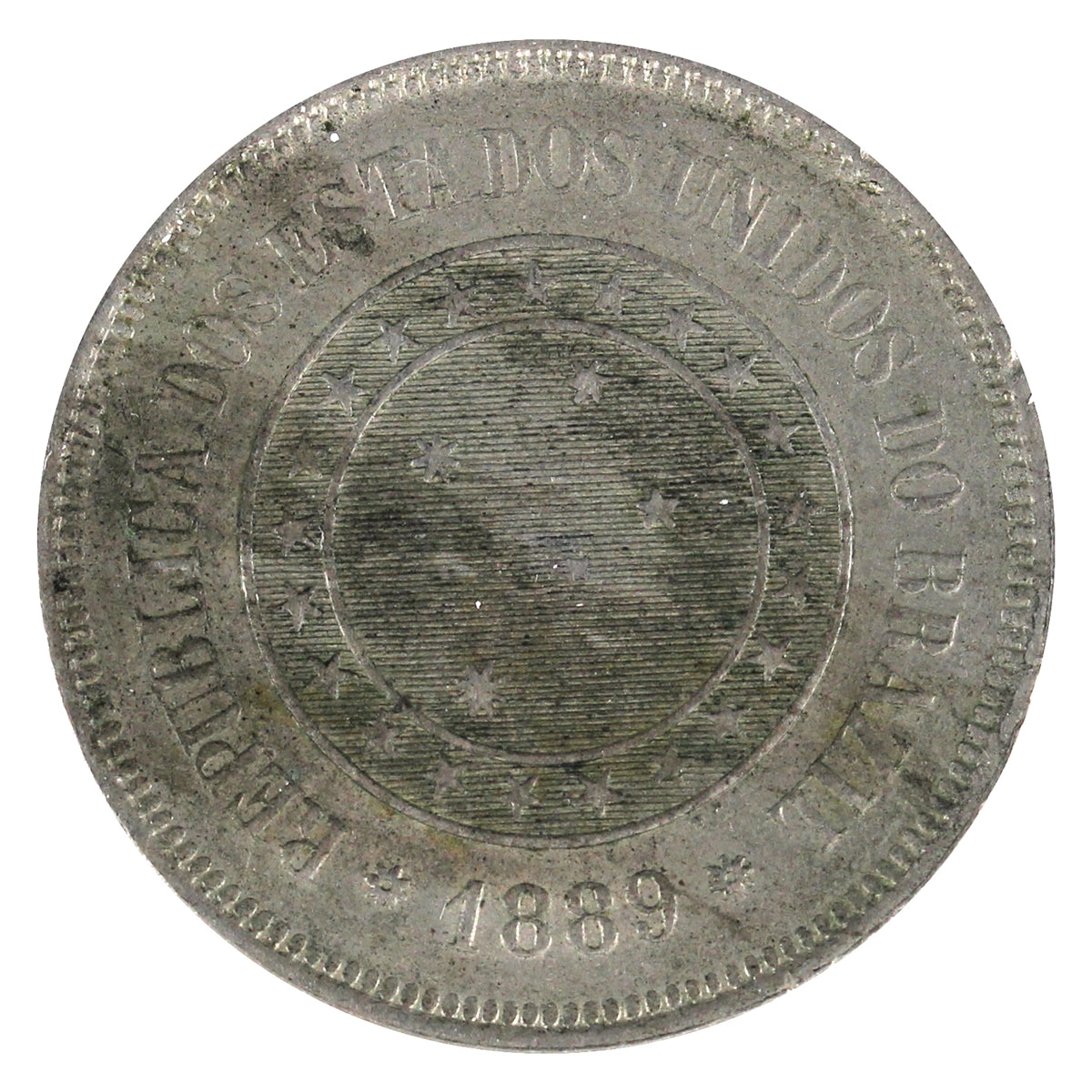 Brazil 1889 100 Reis Extra Fine (EF40)