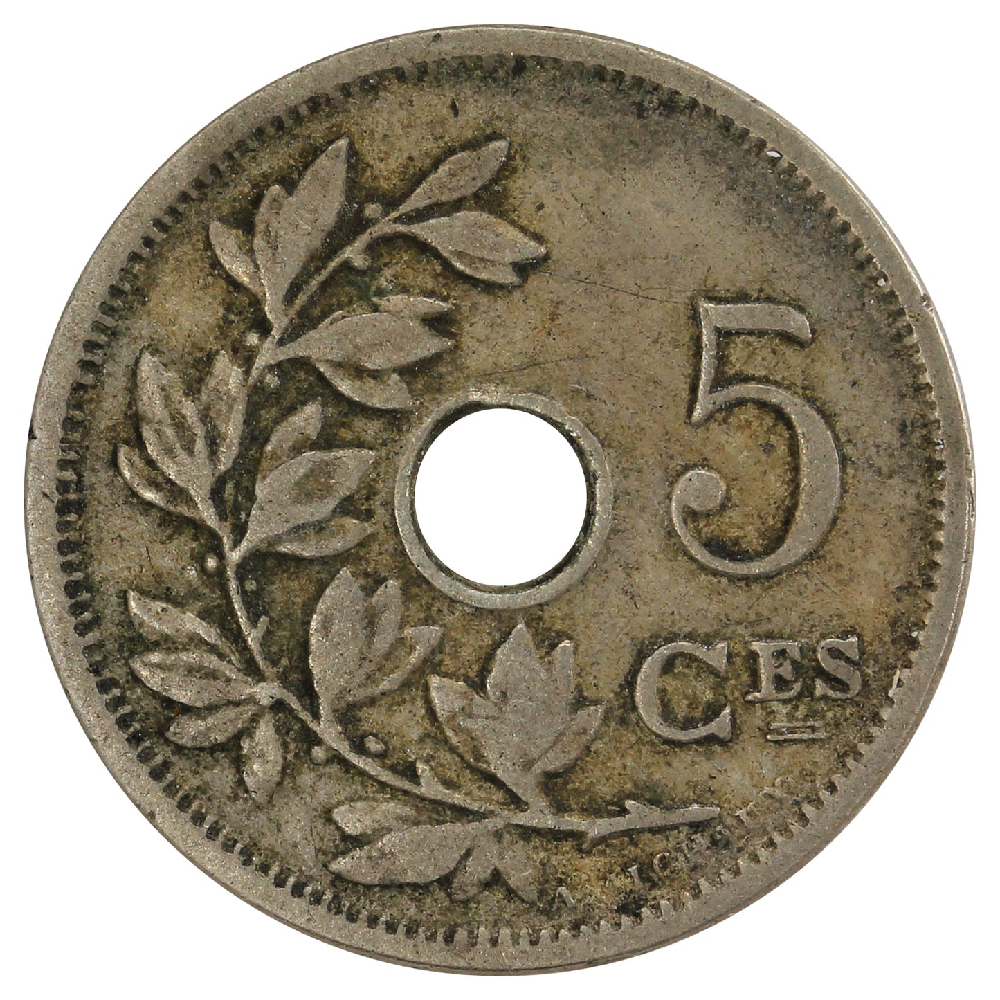 Belgium 1903 French 5 Centimes VF-EF (VF30)