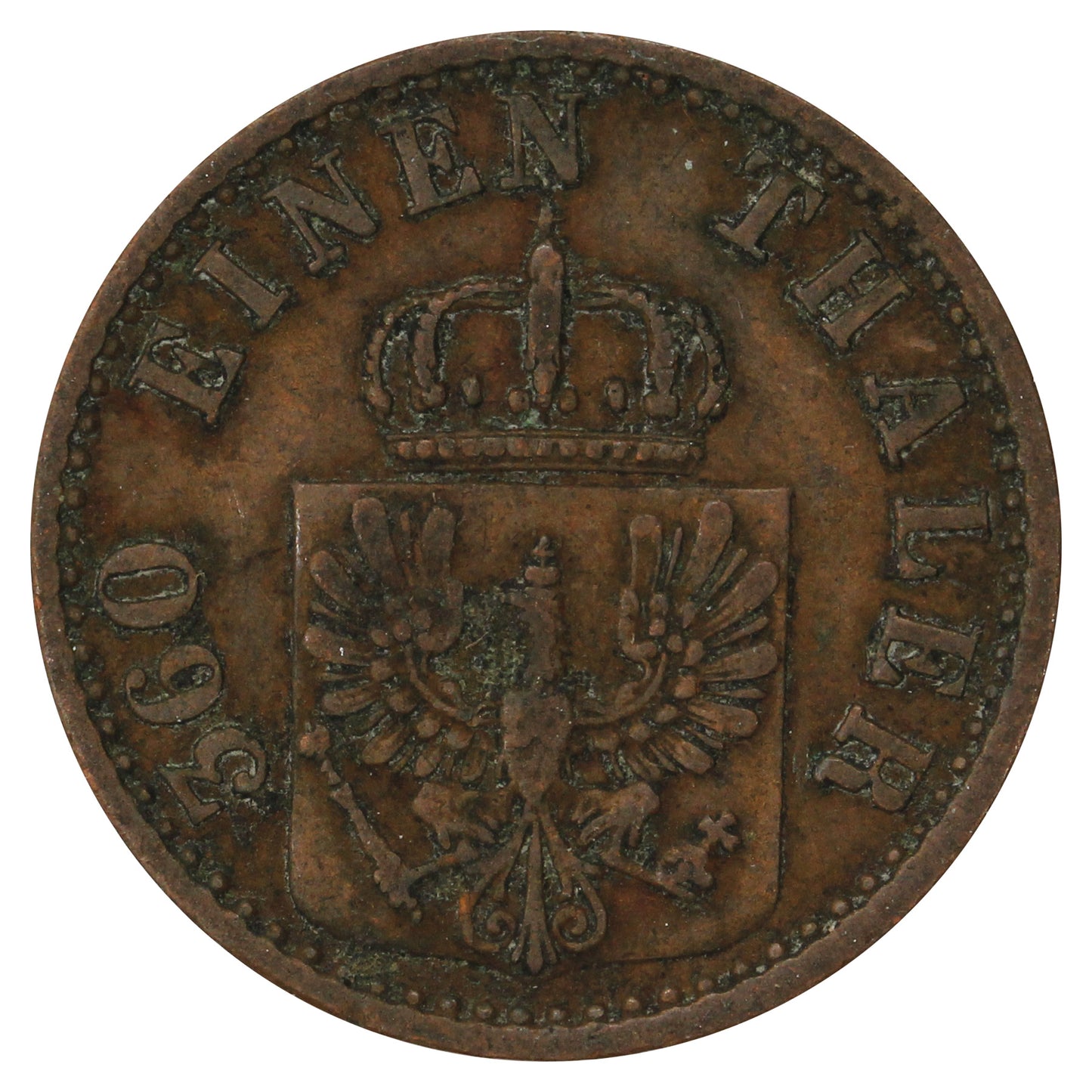 German States 1868B Prussia Pfennig VF-EF (VF30)