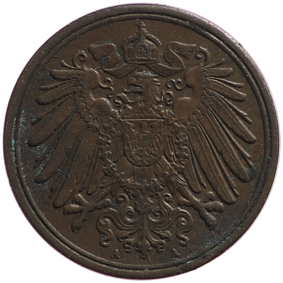 German Empire 1900A Pfennig Extra Fine (EF40)
