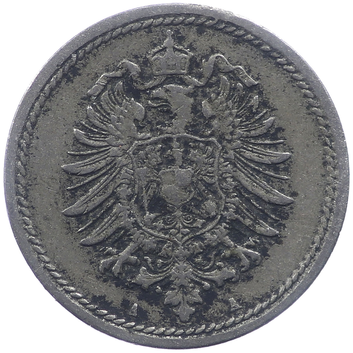 German Empire 1875A 5 Pfennig VF-EF (VF30)