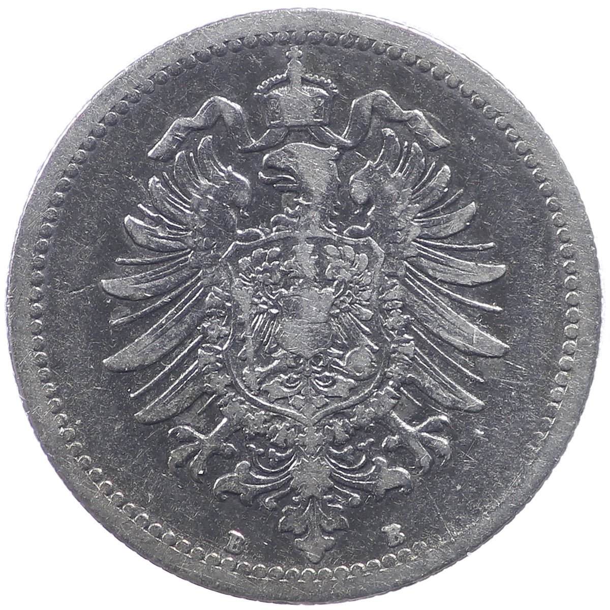 German Empire 1876B 50 Pfennig Extra Fine (EF40)