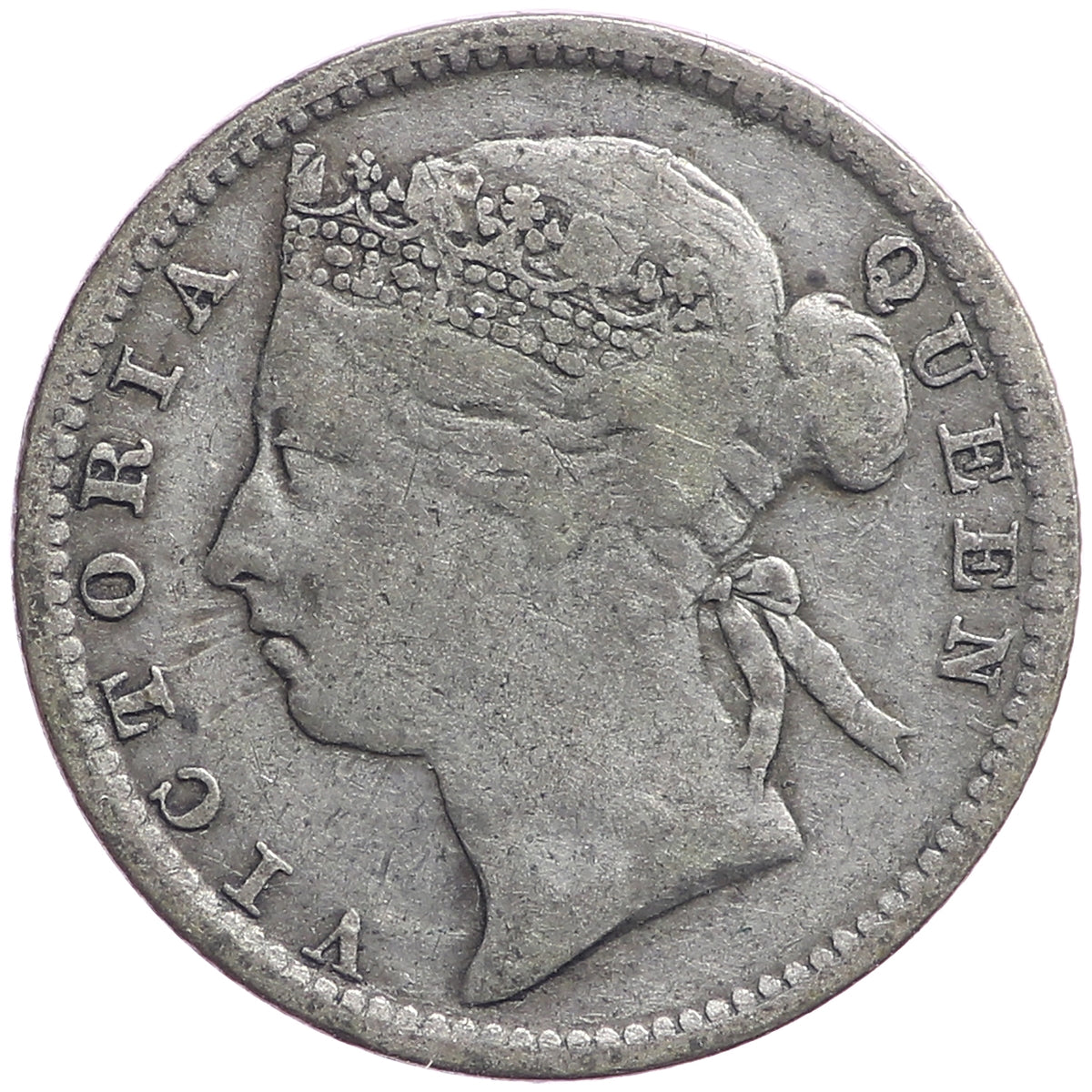 Straits Settlements 1894 10 Cents Fine (F-12)