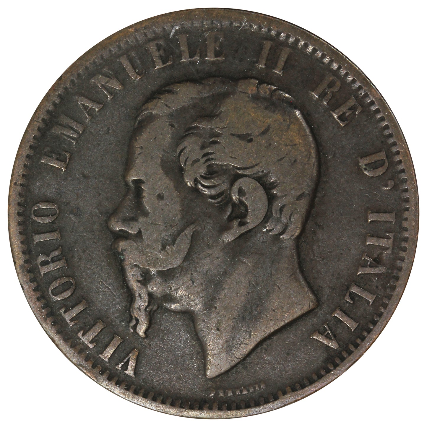 Italy 1866OM 10 Centesimi Very Fine (VF20)