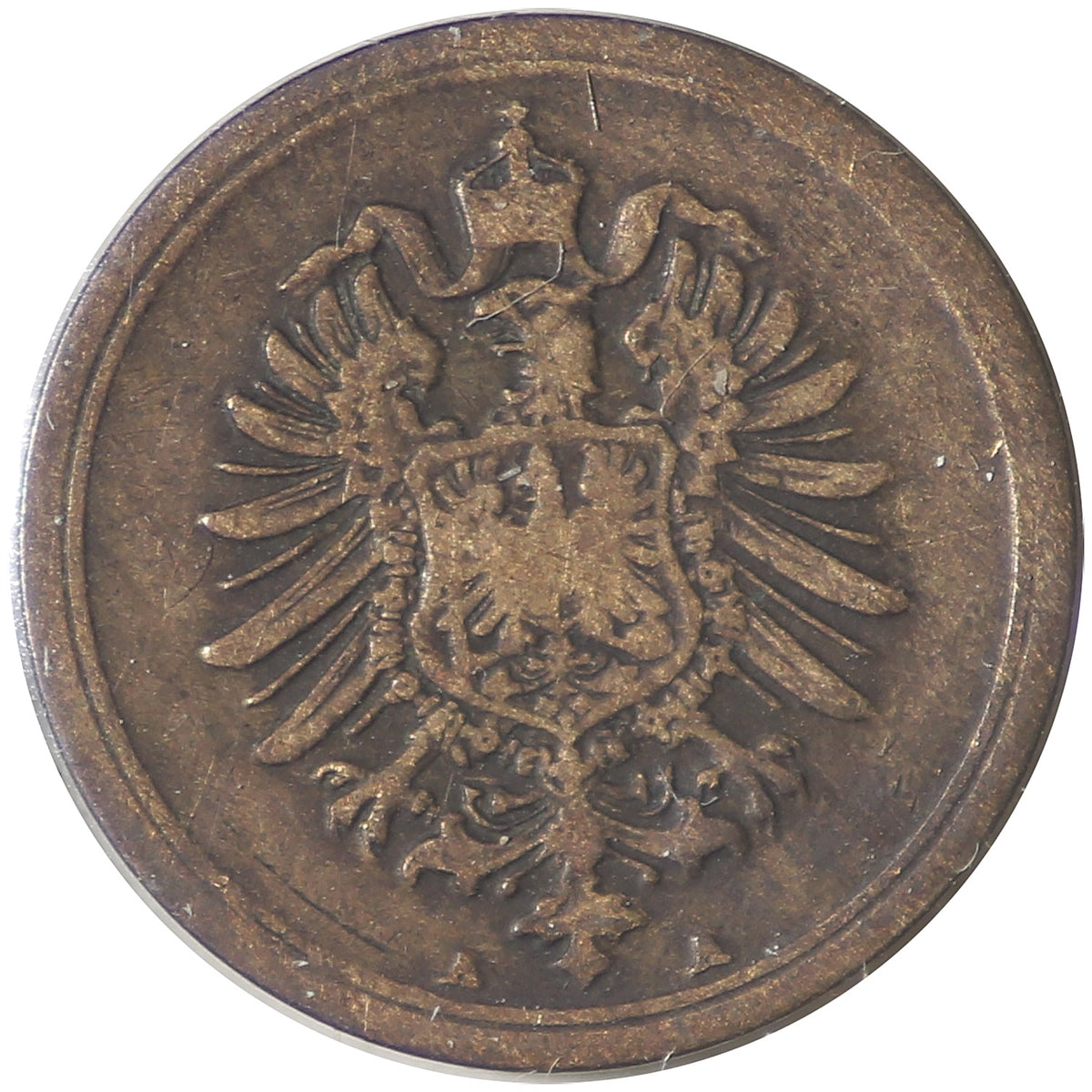 German Empire 1876A Pfennig Extra Fine (EF-40)