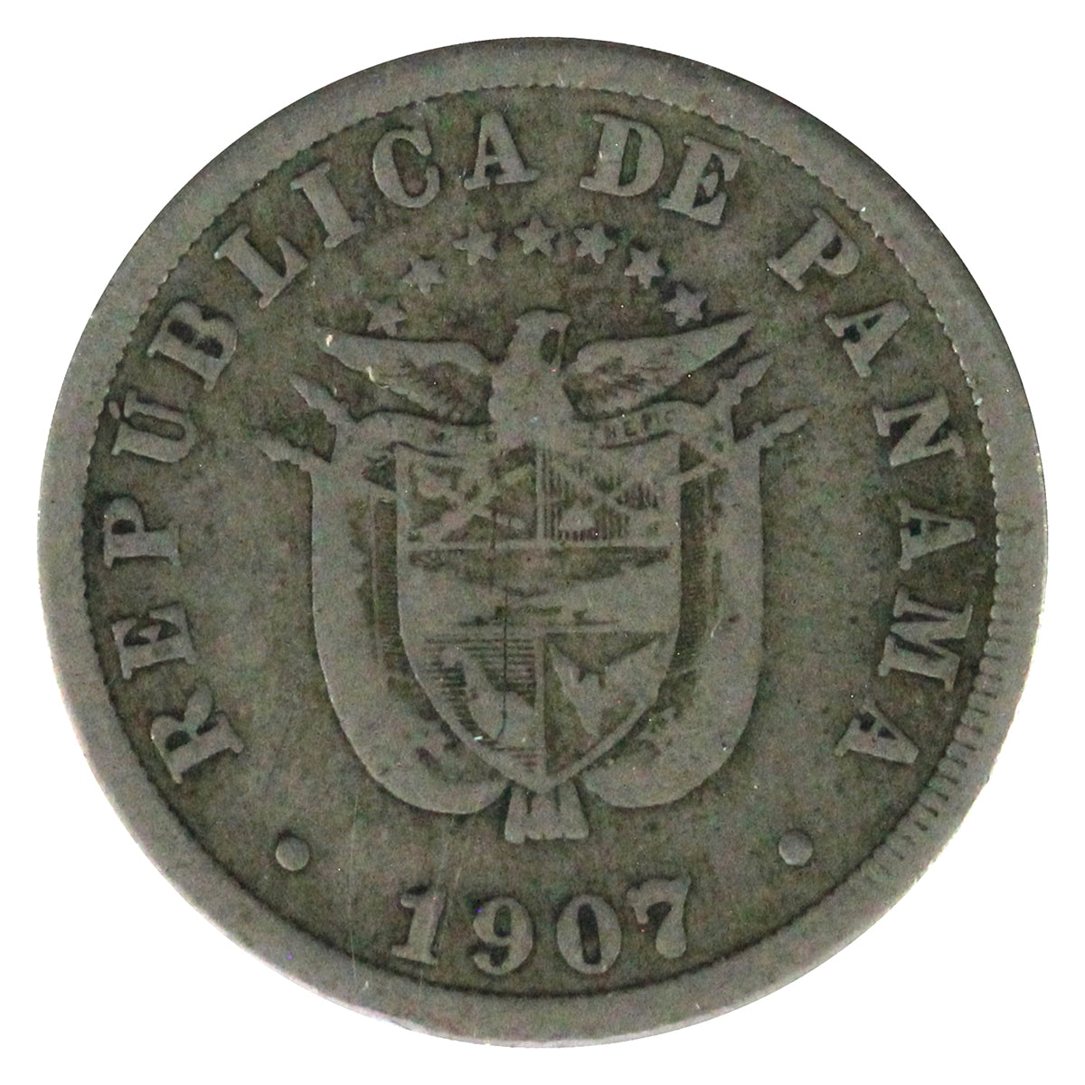 Panama 1907 2 1/2 Centesimos Very Fine (VF20)